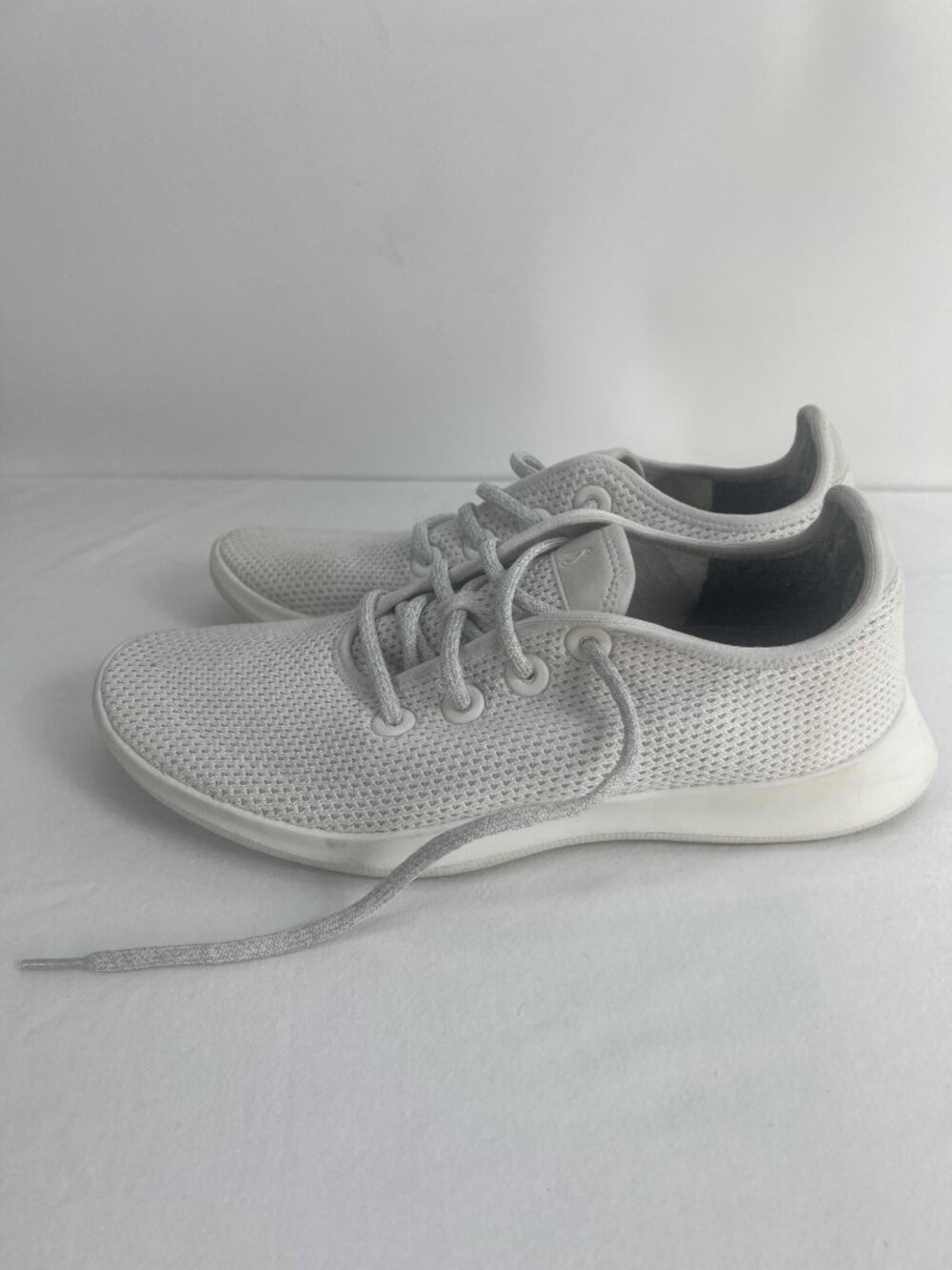 Allbirds Mens Tree Runners White Lightweight Lace-Up Sneakers Size 9